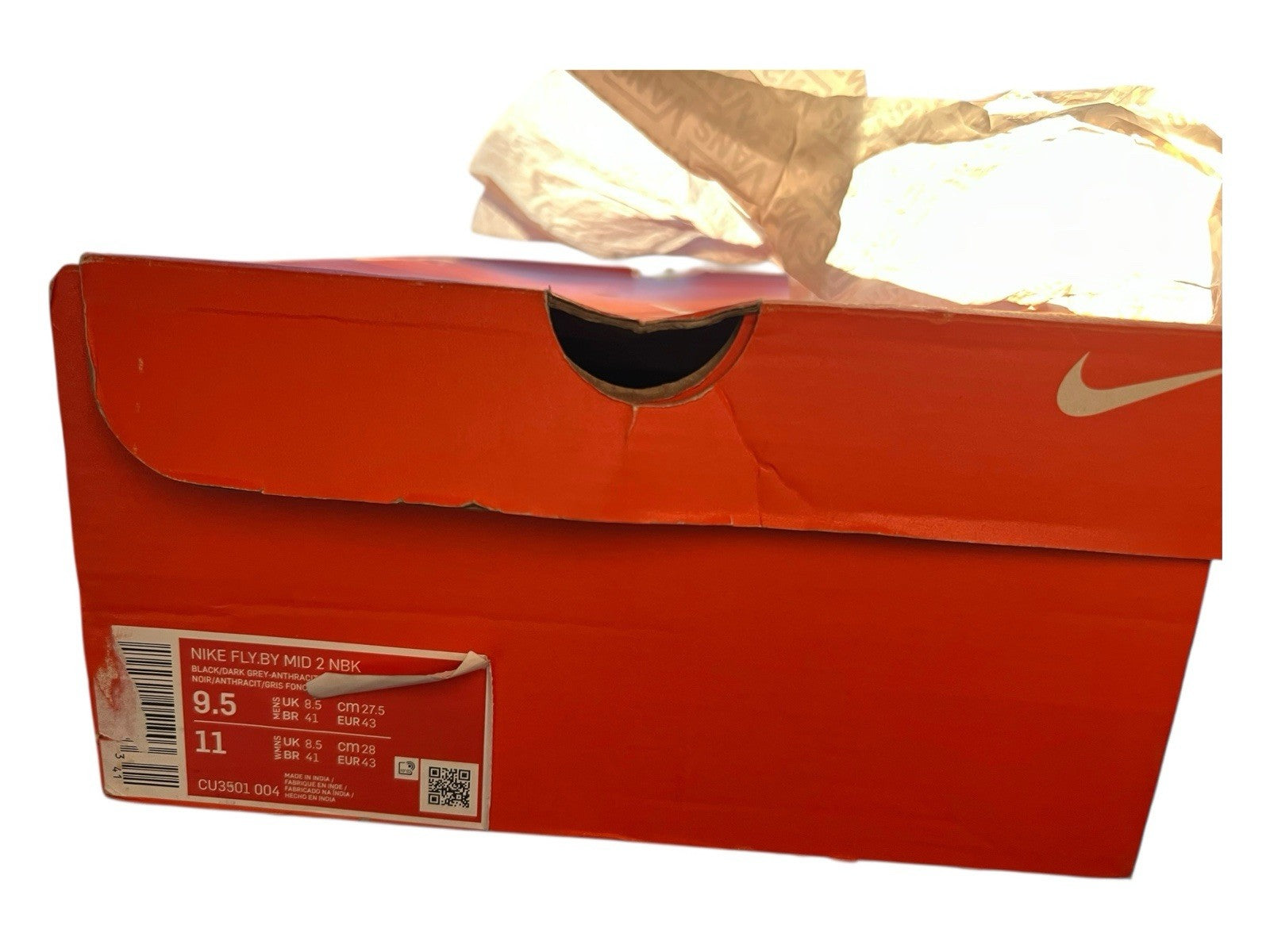 Nike Fly.By Mid 2 NBK CU3501-004 Men’s 9.5 Black Grey Red With Box