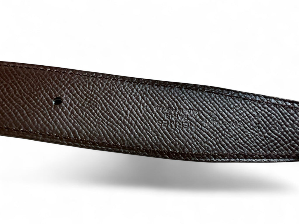Hermès Reversible Belt Strap Size 85 Black / Brown Leather Authentic