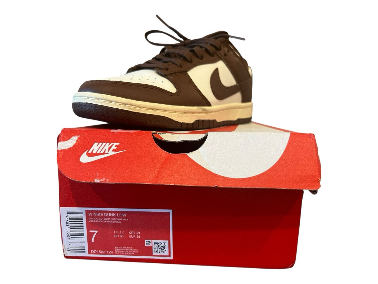 JORDAN 1 LOW_SAIL/CACAO WOW-COCONUT MILK DD1503-124 SIZE 7