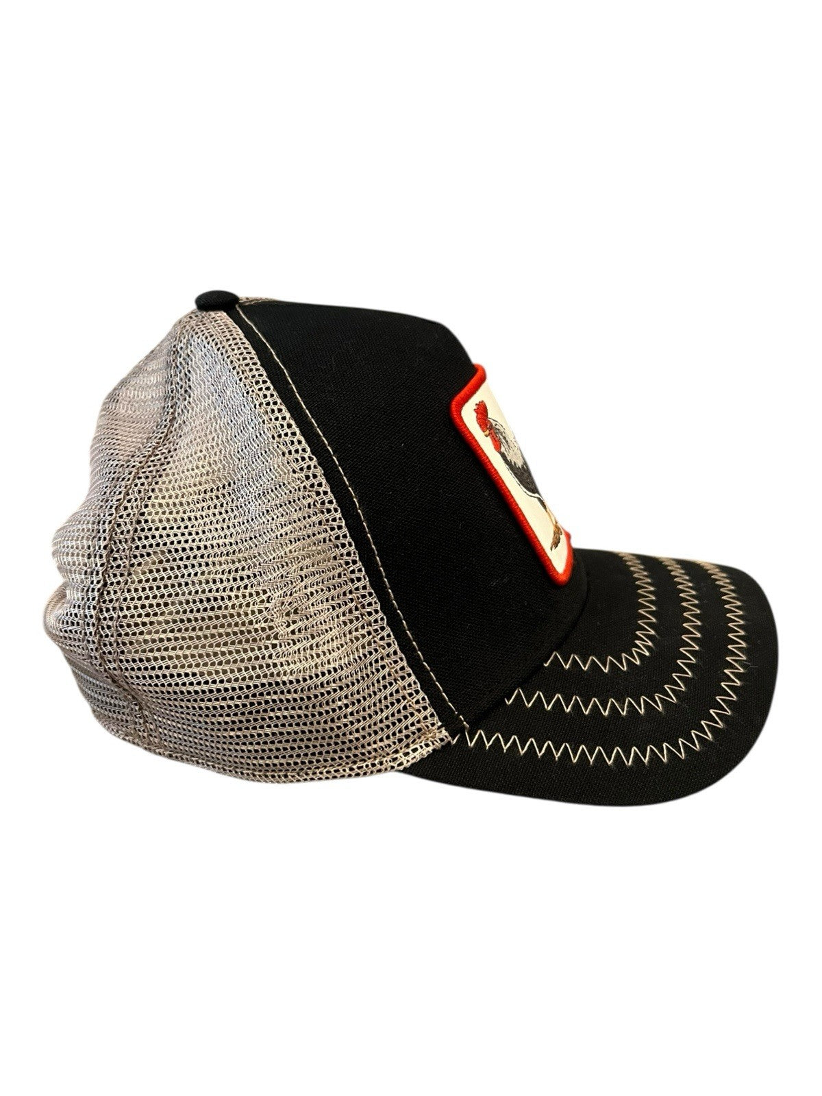 Rooster “Cock” 🐓 Trucker Hat Black Mesh Snapback Baseball