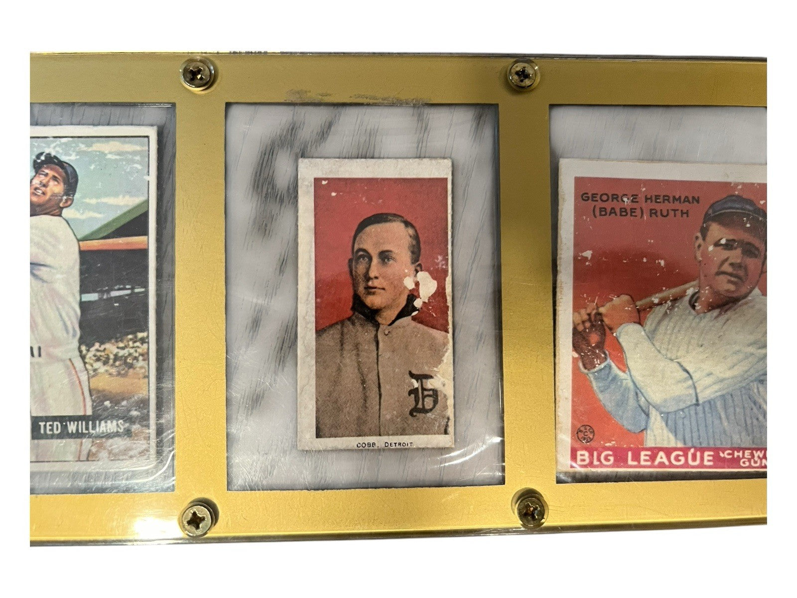 1933 Goudey Babe Ruth Type IV Baseball Card, Ted Williams & T206 Series TY Cobb