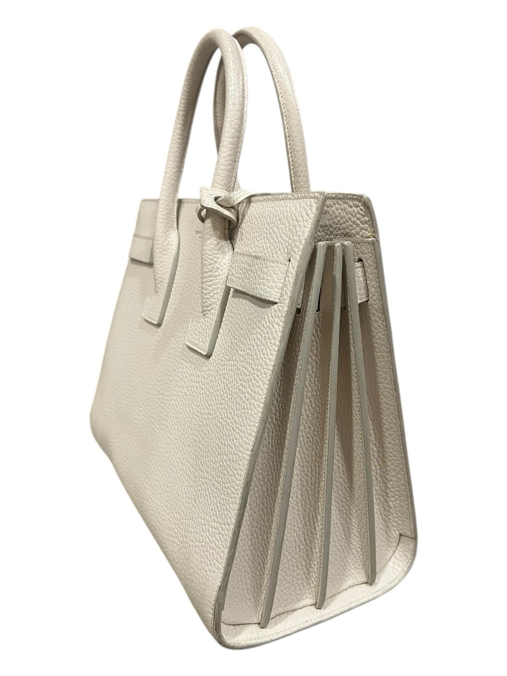 Saint Laurent Sac de Jour Shoulder Bag One Size Beige Leather
