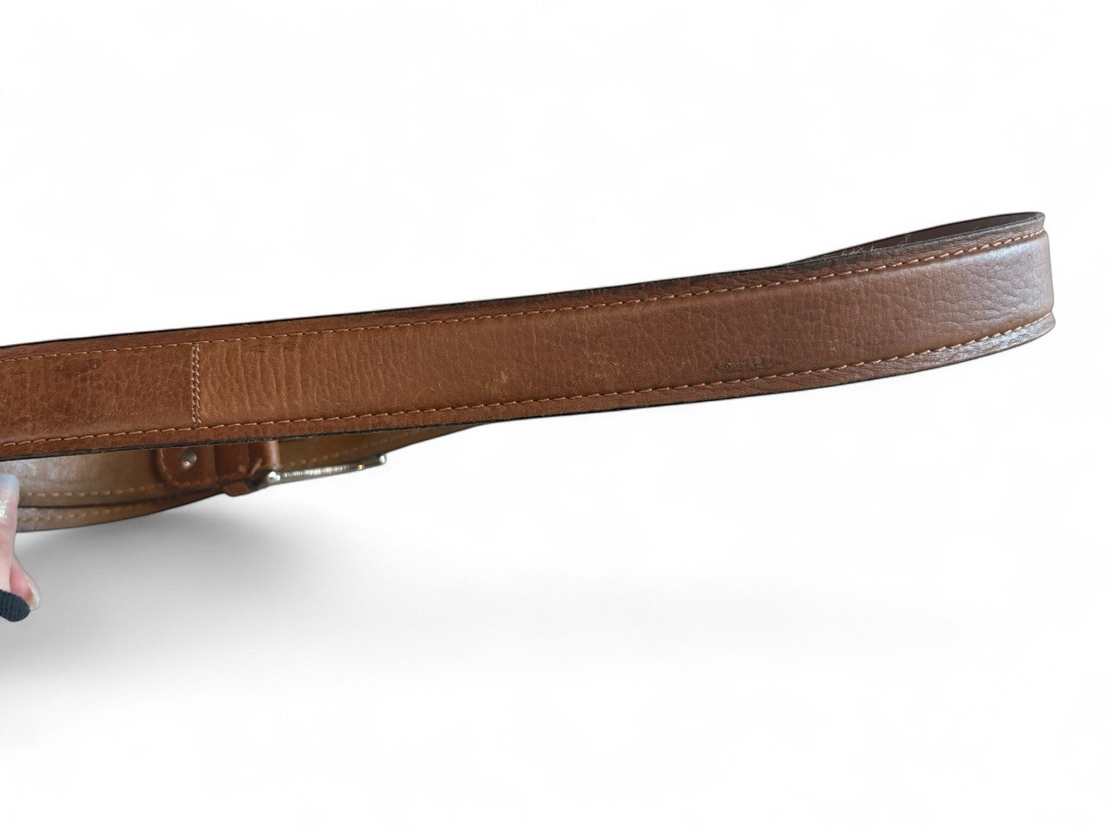 A. Testoni Brown Genuine Leather Belt Size 46/115