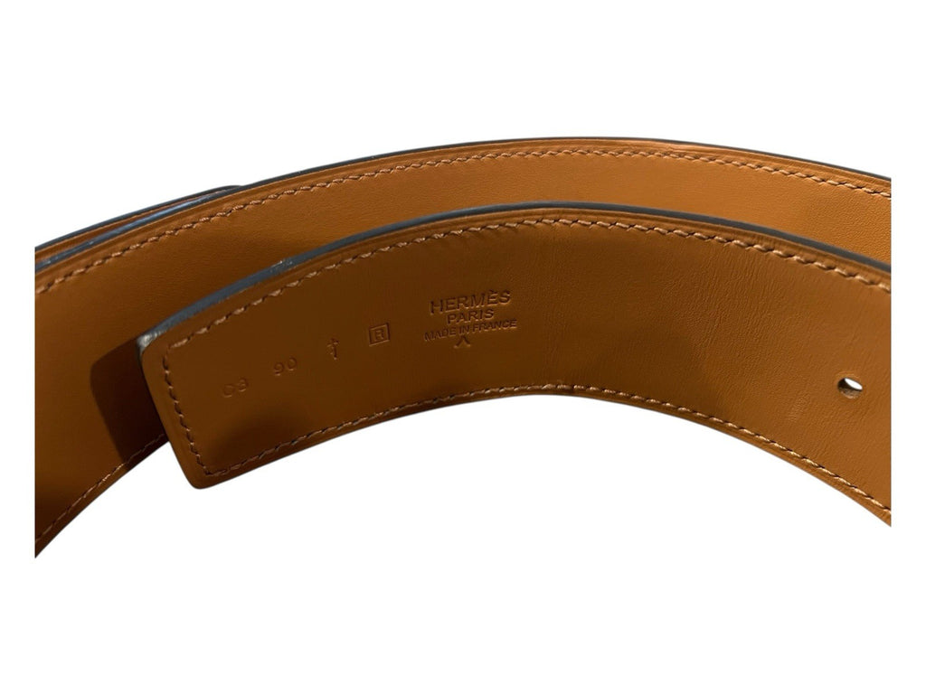Hermes Brown Croc Belt No Buckle Size 90