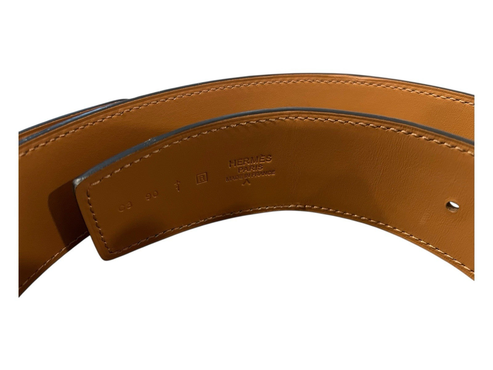 Hermes Brown Croc Belt No Buckle Size 90
