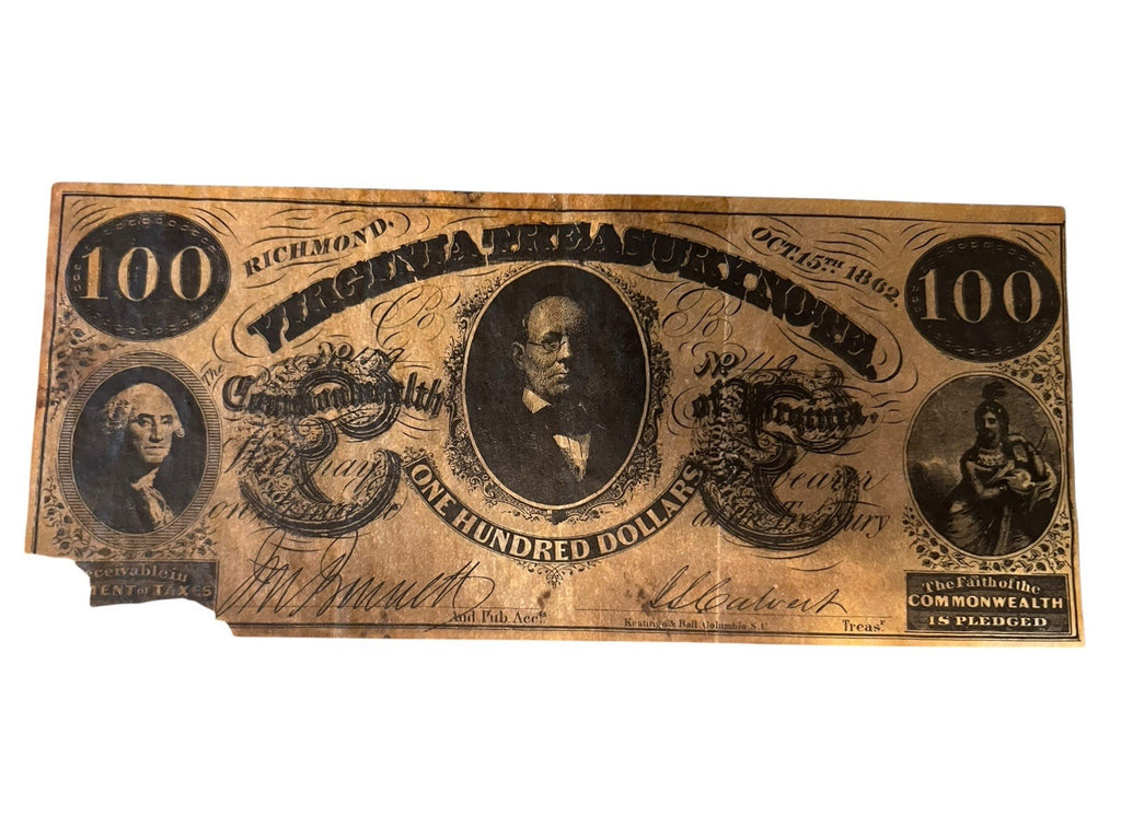 October 15, 1862 100 Dollar Bill