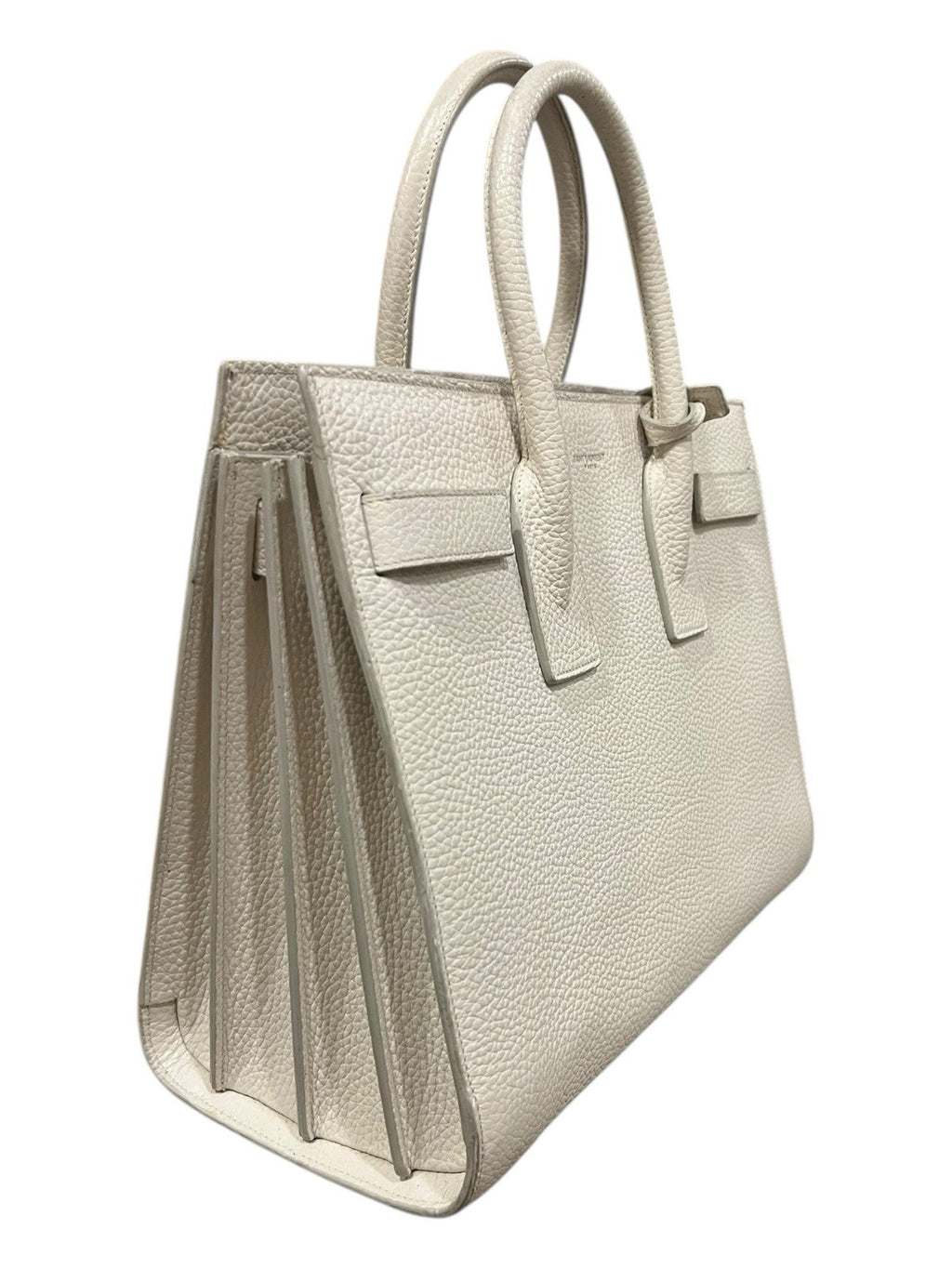Saint Laurent Sac de Jour Shoulder Bag One Size Beige Leather