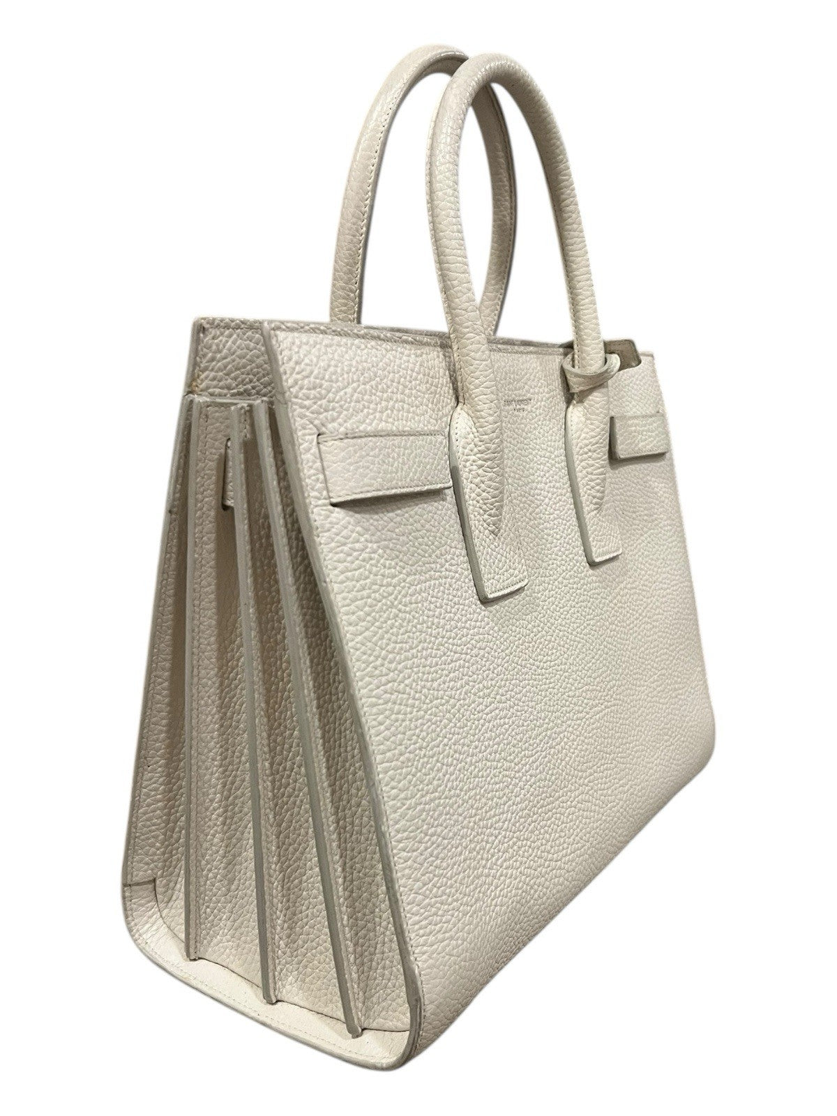 Saint Laurent Sac de Jour Shoulder Bag One Size Beige Leather