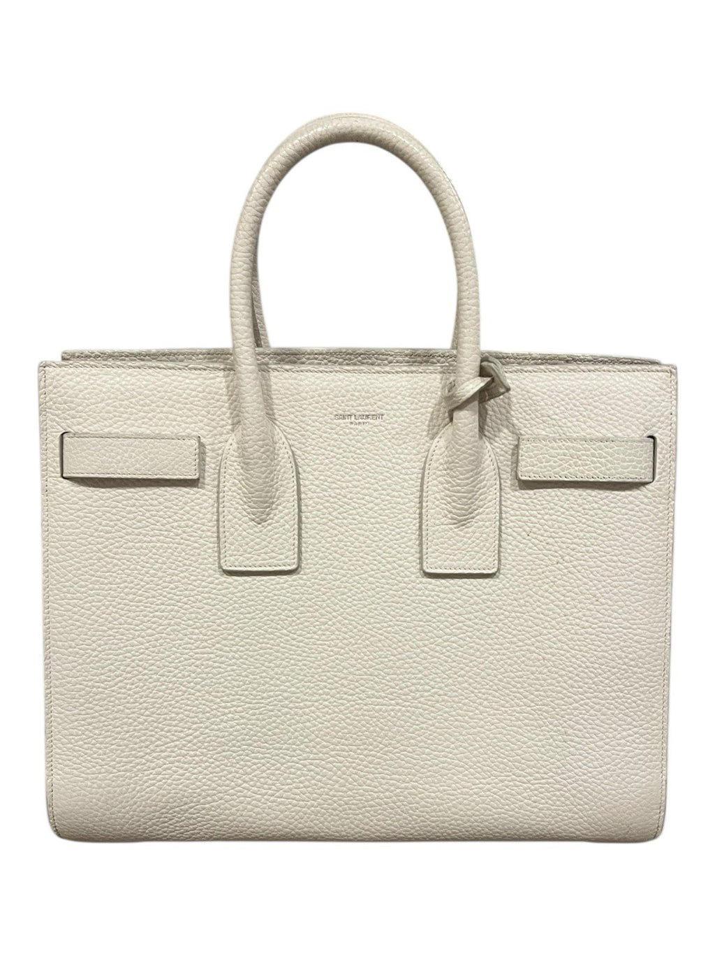 Saint Laurent Sac de Jour Shoulder Bag One Size Beige Leather