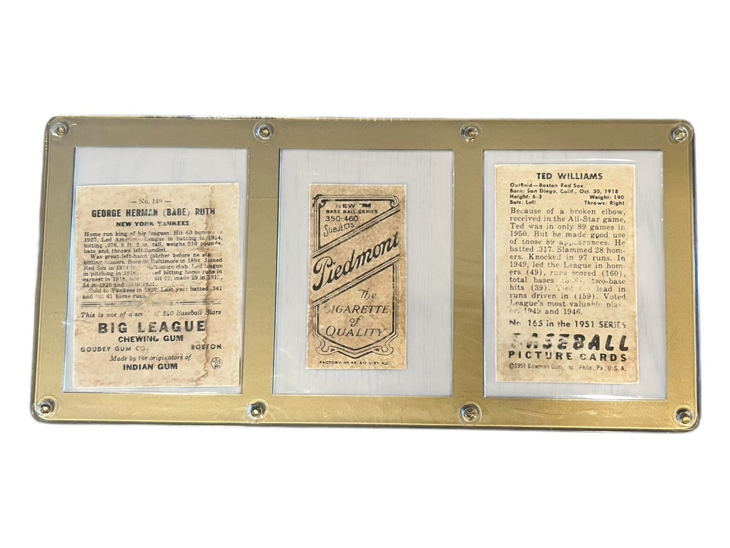 1933 Goudey Babe Ruth Type IV Baseball Card, Ted Williams & T206 Series TY Cobb