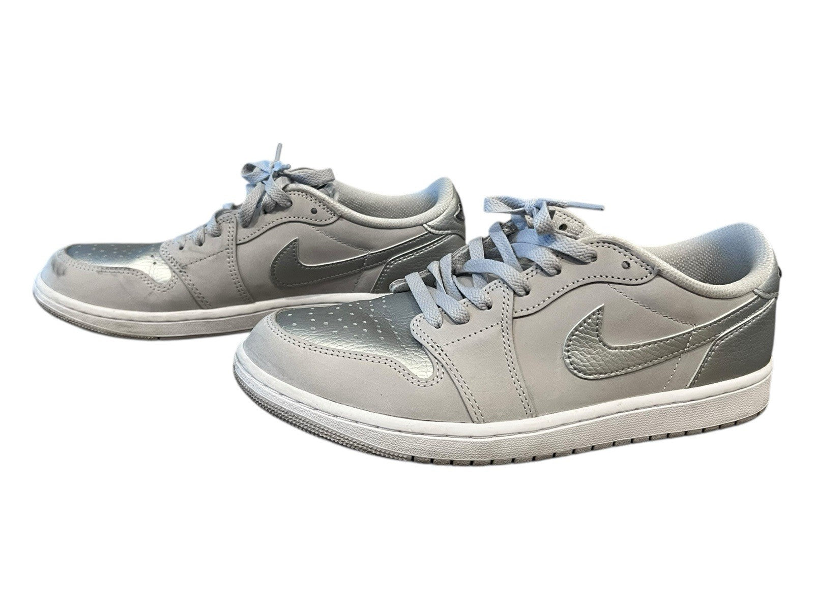Nike Jordan One Low Og Metallic Silver Size 10.5 Men's Sneakers CZ0790-002
