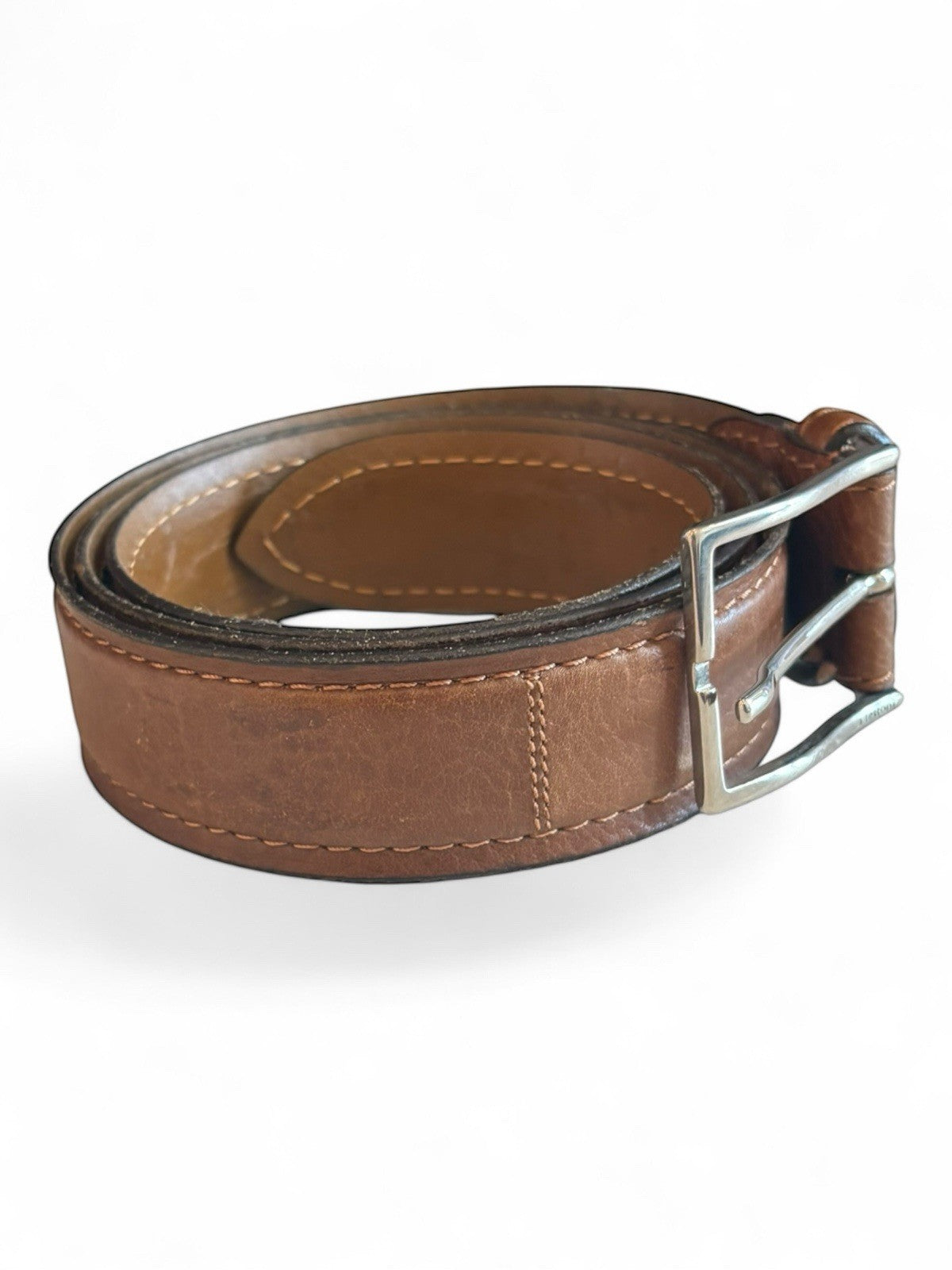A. Testoni Brown Genuine Leather Belt Size 46/115