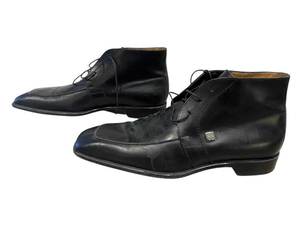 Louis Vuitton Chelsea Black Damier Boot Size 9