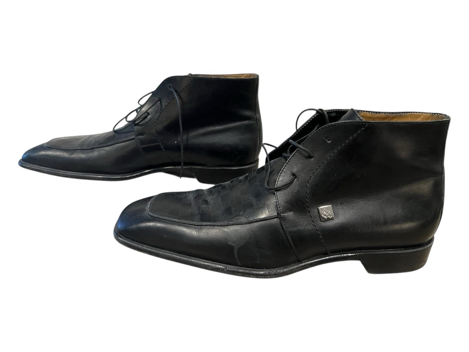 Louis Vuitton Chelsea Black Damier Boot Size 9