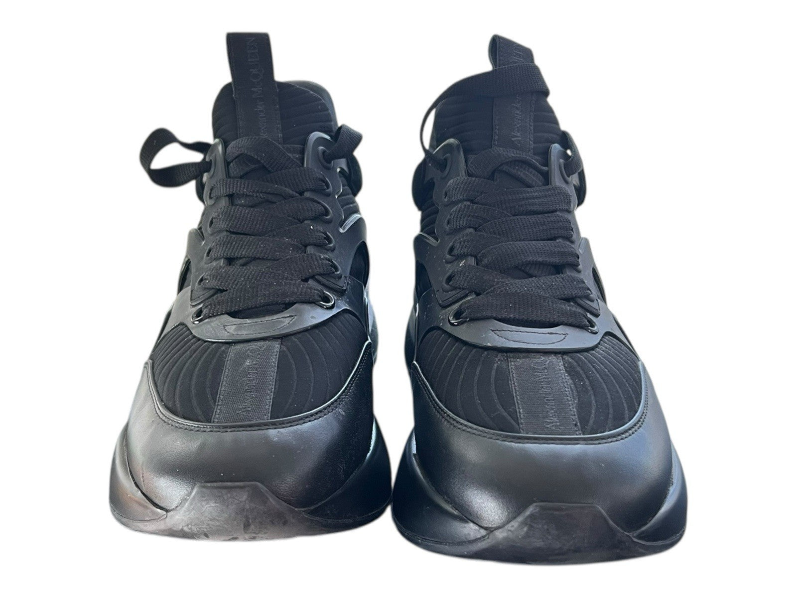 Alexander McQueen Oversized Runner Black Silver – Size 42 EU / Men’s 9 