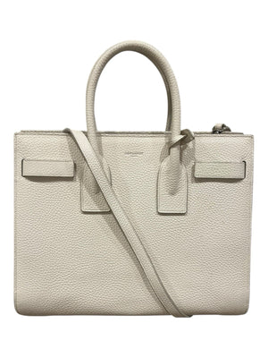 Saint Laurent Sac de Jour Shoulder Bag One Size Beige Leather