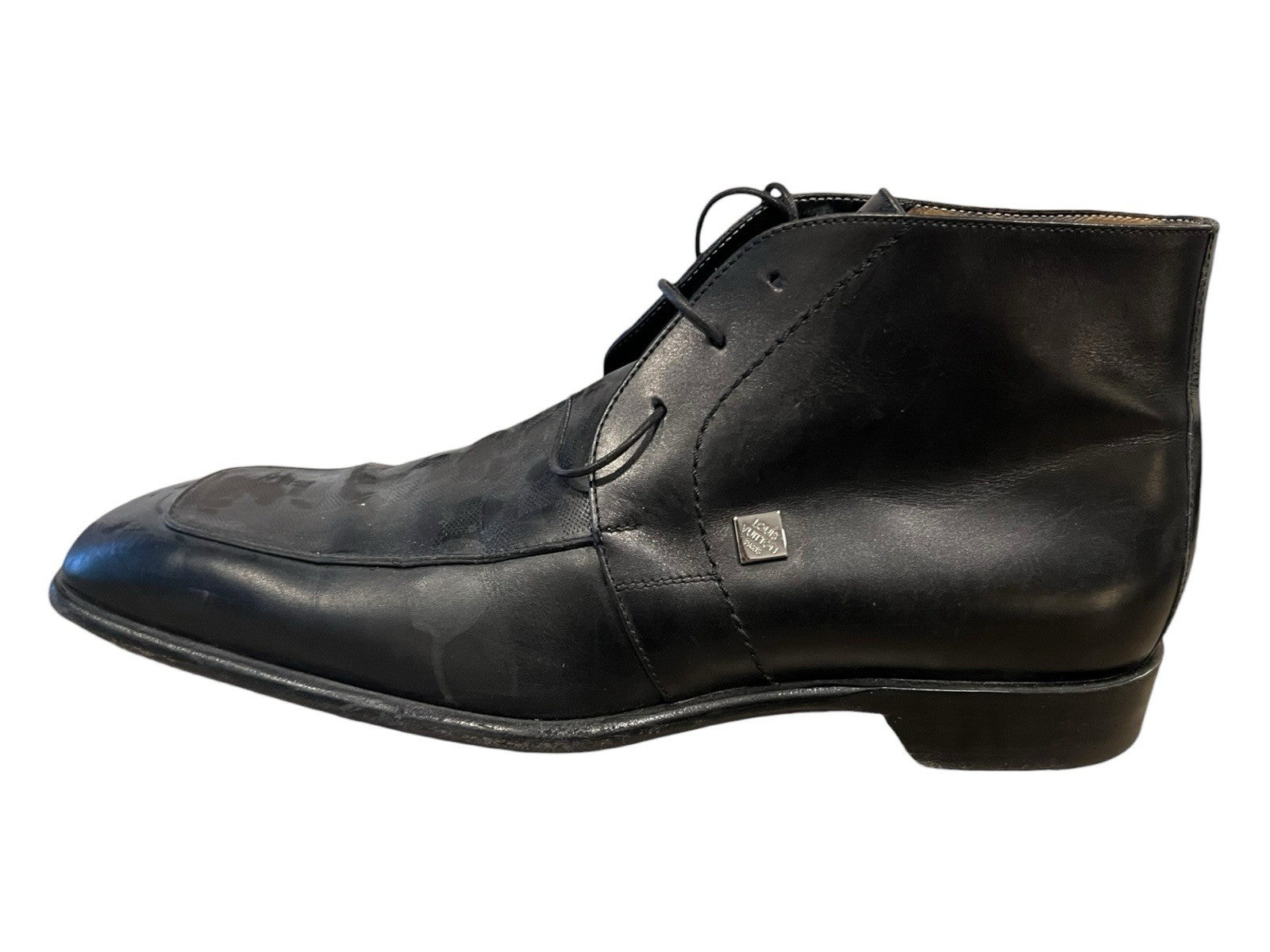 Louis Vuitton Chelsea Black Damier Boot Size 9