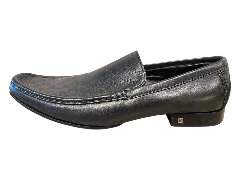 Louis Vuitton Damier Men’s Loafers Size 8.5 Black Leather