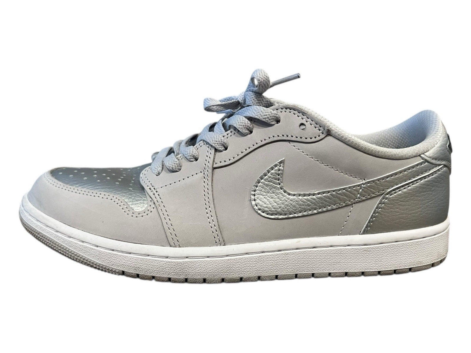 Nike Jordan One Low Og Metallic Silver Size 10.5 Men's Sneakers CZ0790-002