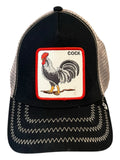 Rooster “Cock” 🐓 Trucker Hat Black Mesh Snapback Baseball