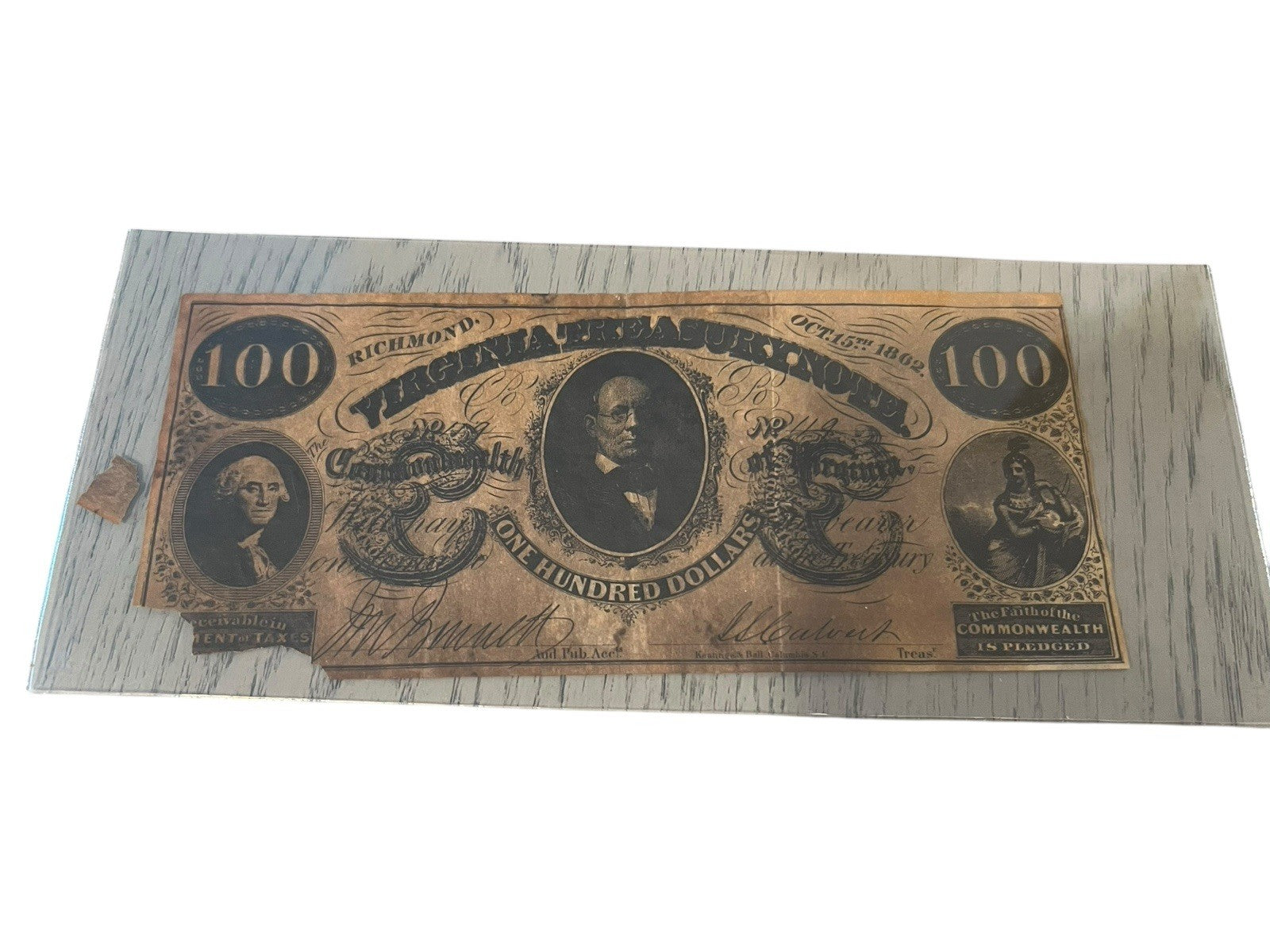 October 15, 1862 100 Dollar Bill