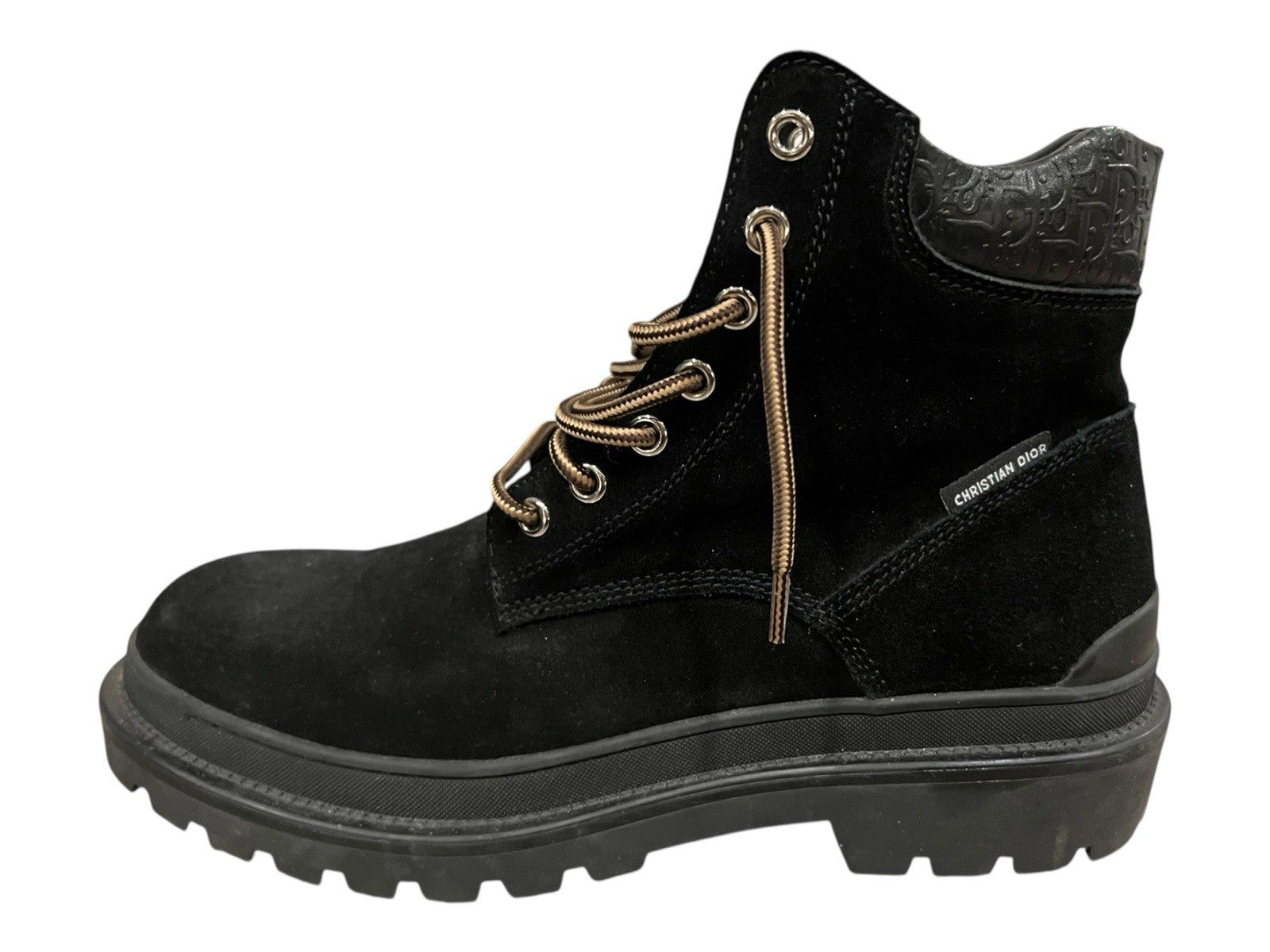 Christian Dior Explorer Ankle Boots In Black Nubuck Leather Size 41 US 10