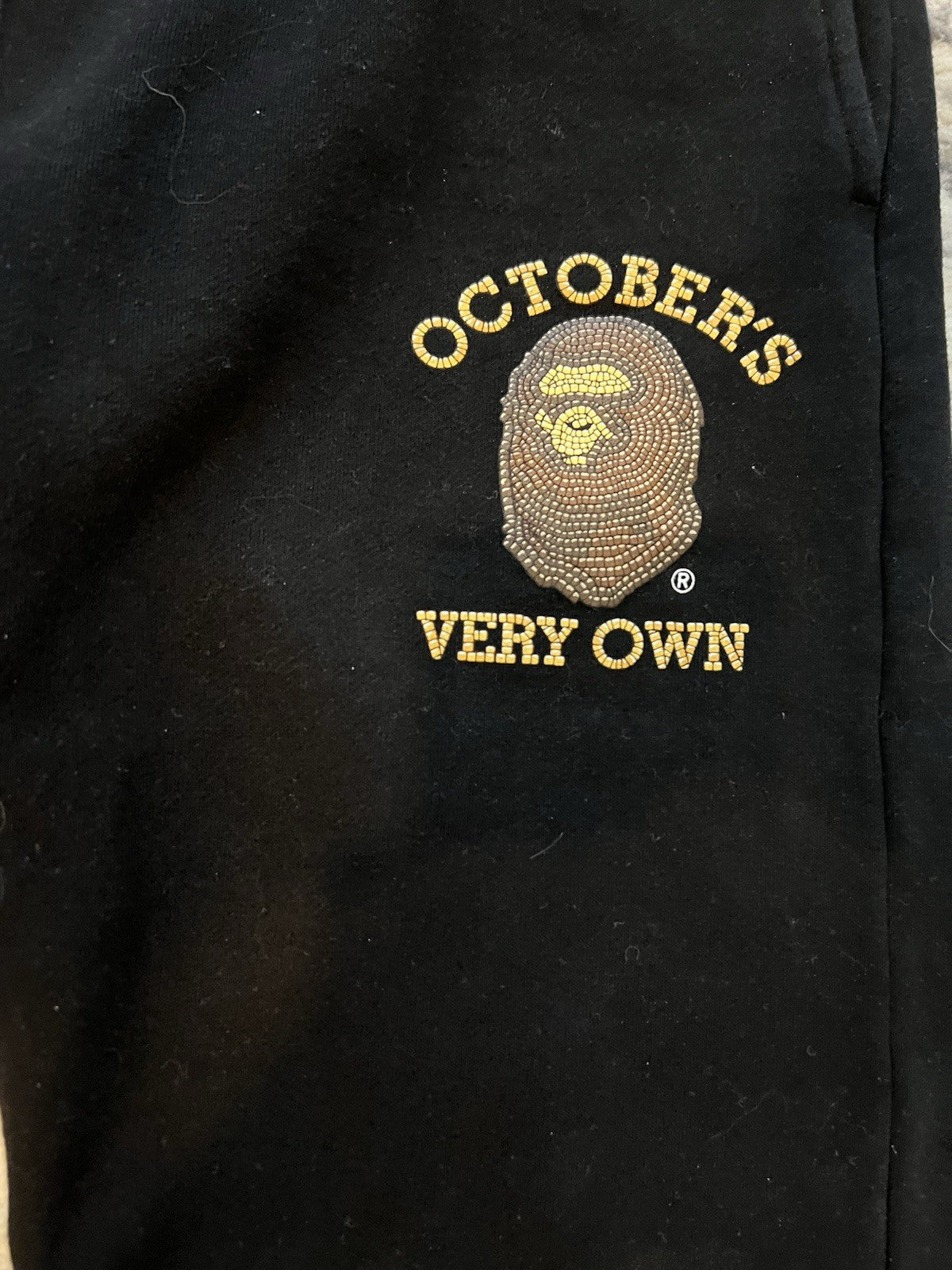 BAPE x OVO Slim Fit Pants 'Black' Size 2XL