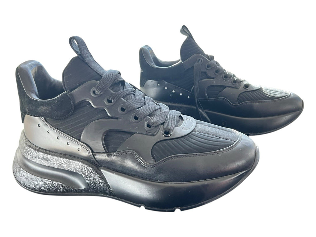 Alexander McQueen Oversized Runner Black Silver – Size 42 EU / Men’s 9 