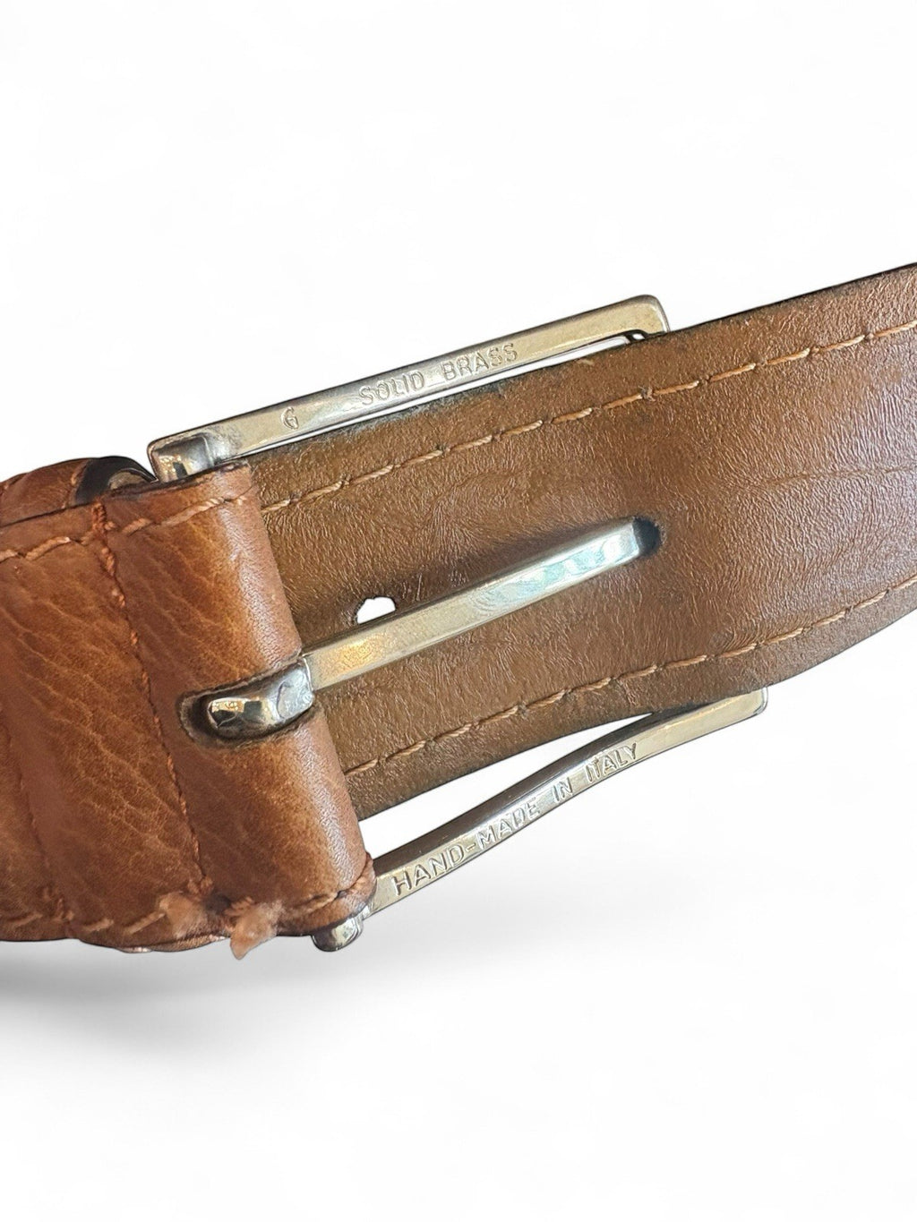 A. Testoni Brown Genuine Leather Belt Size 46/115