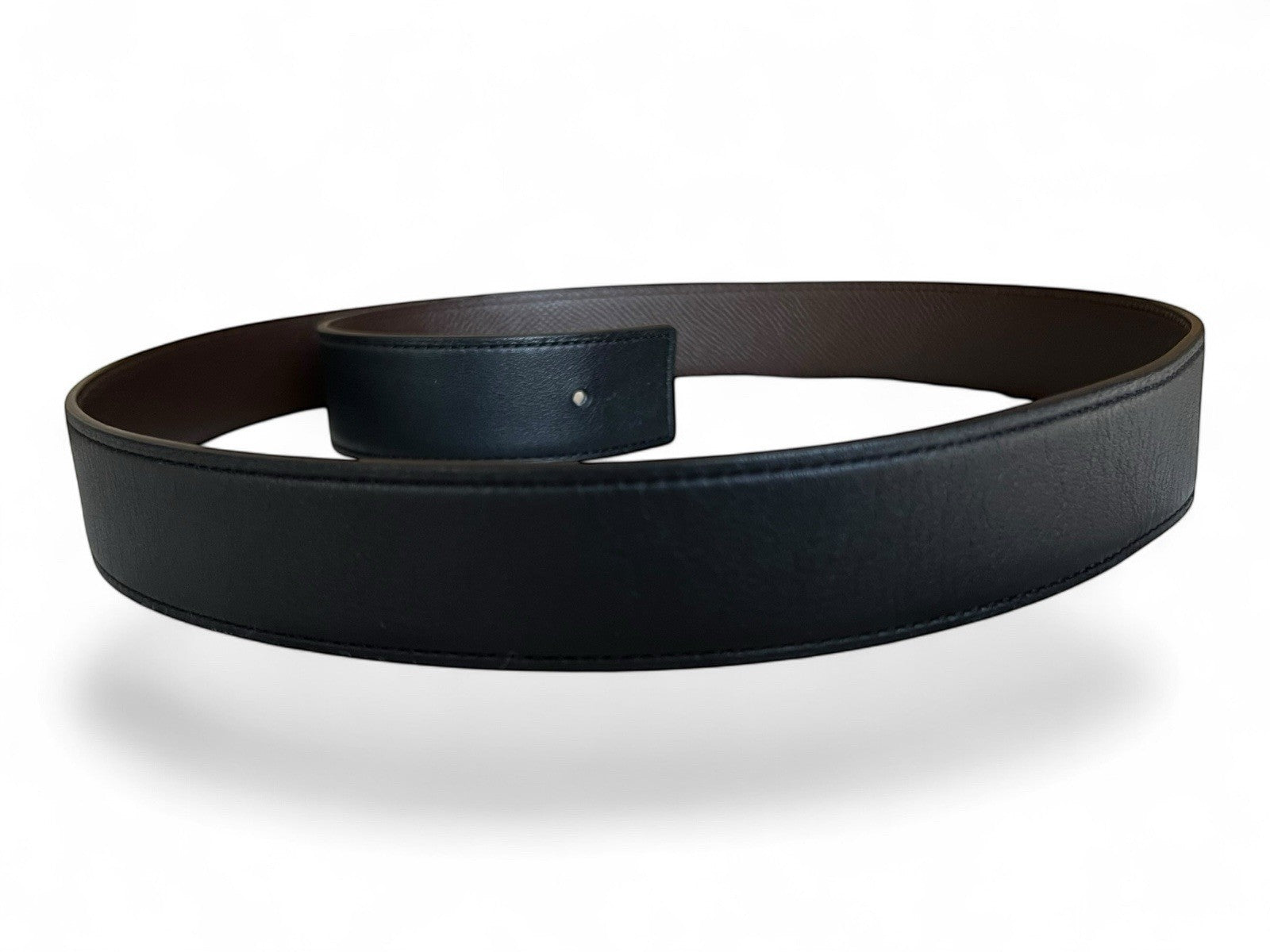 Hermès Reversible Belt Strap Size 85 Black / Brown Leather Authentic