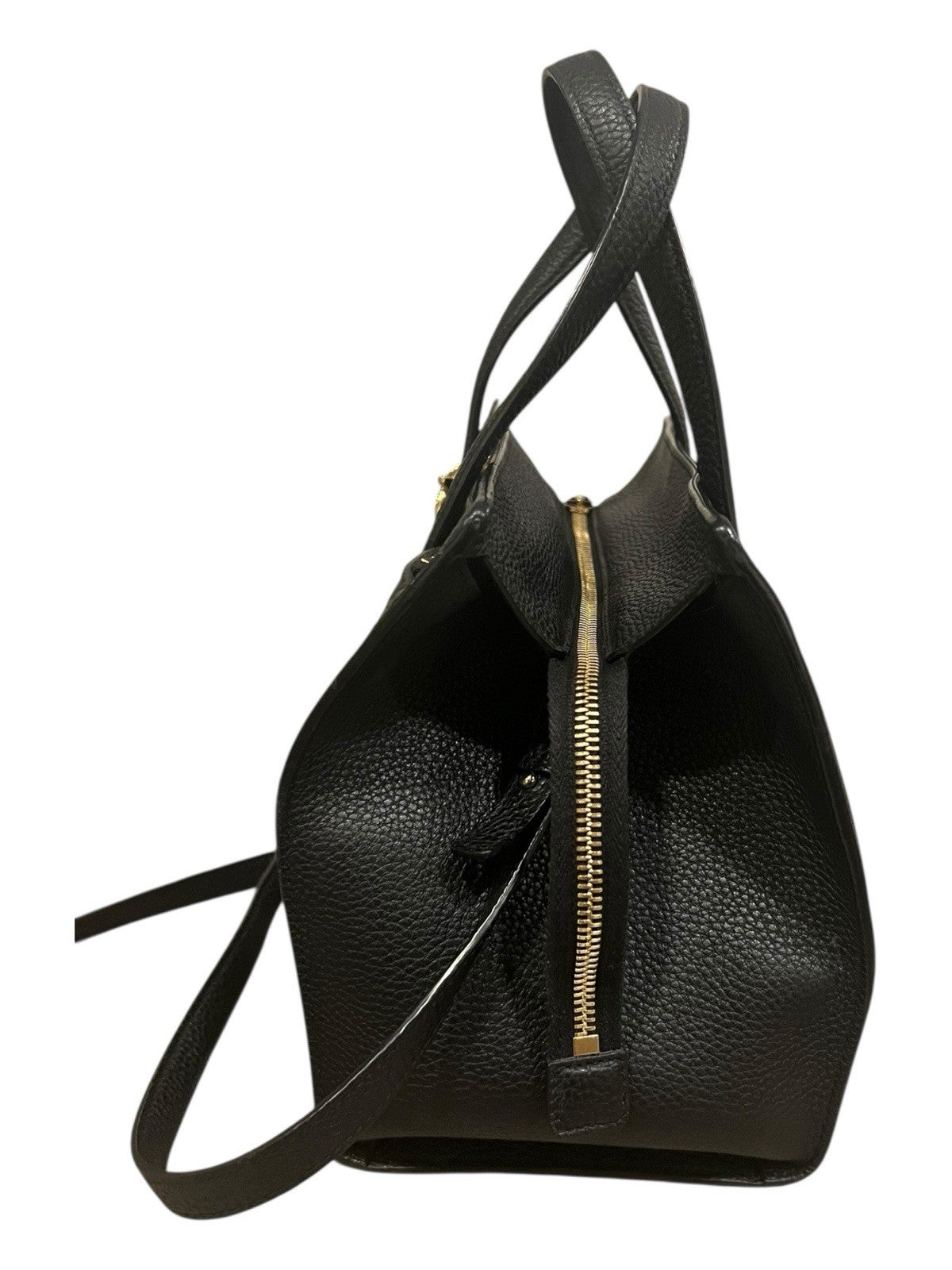 Salvatore Ferragamo Leather Top Handle Bag Black