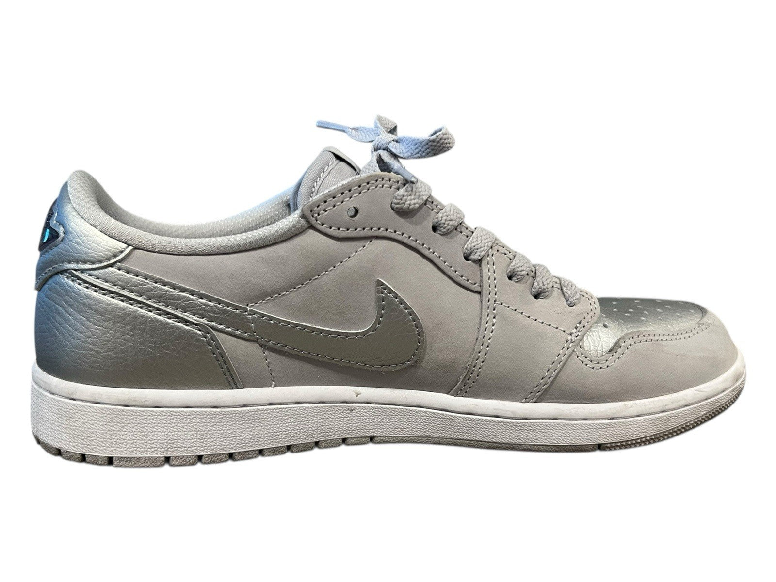 Nike Jordan One Low Og Metallic Silver Size 10.5 Men's Sneakers CZ0790-002