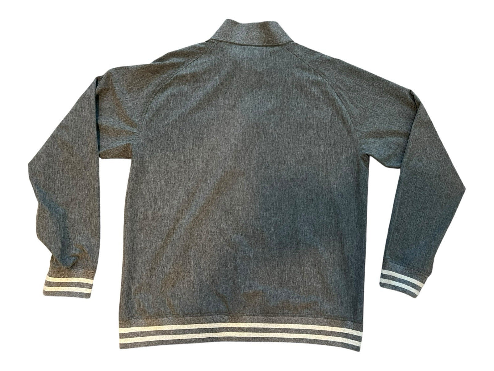 Vuori Men’s Full Zip Track Jacket – Gray – Size XL – Lightweight Stretch Bomber