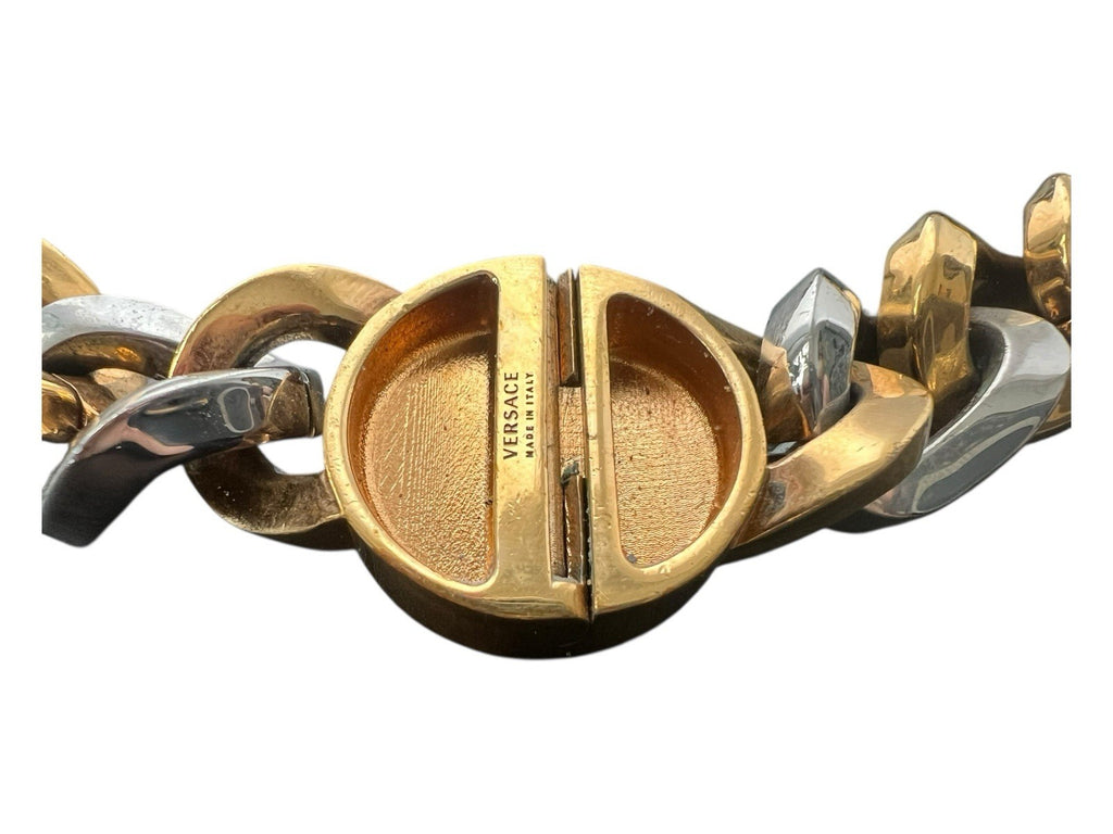 Authentic Versace Medusa Necklace Gold Brass Tribute Gold & Palladium 45 cm