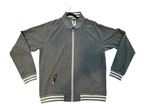 Vuori Men’s Full Zip Track Jacket – Gray – Size XL – Lightweight Stretch Bomber