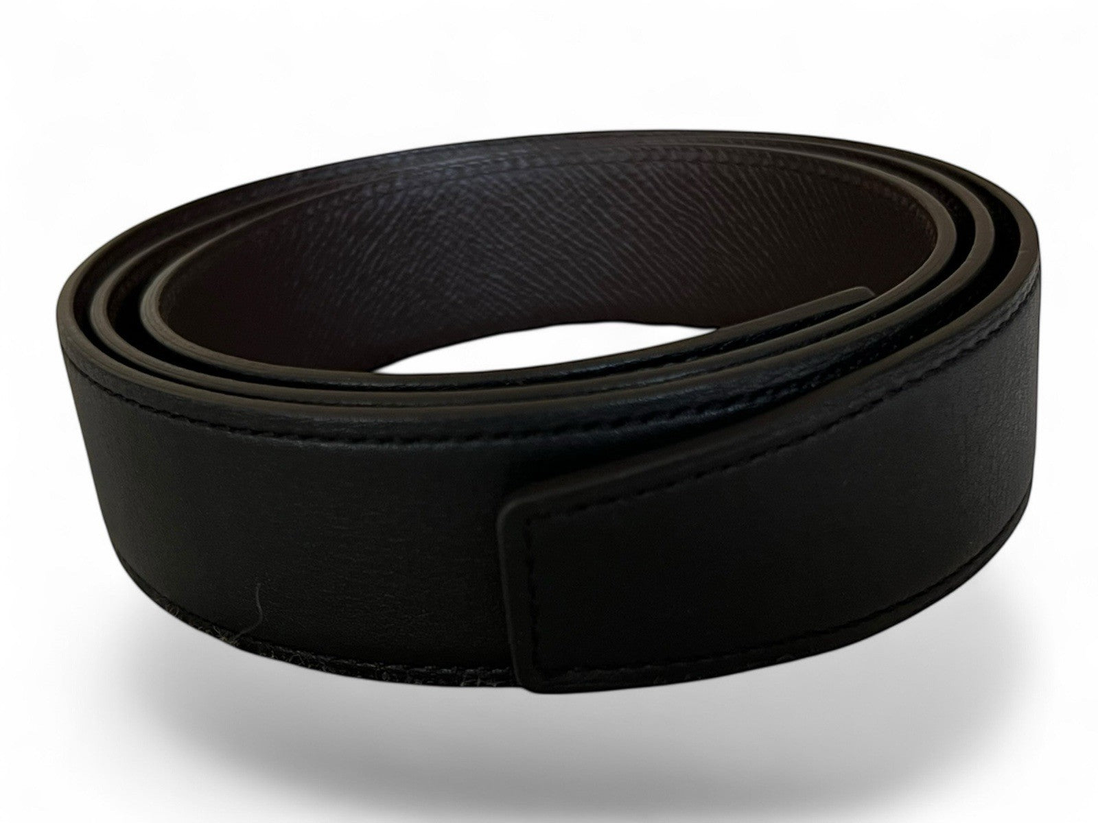 Hermès Reversible Belt Strap Size 85 Black / Brown Leather Authentic