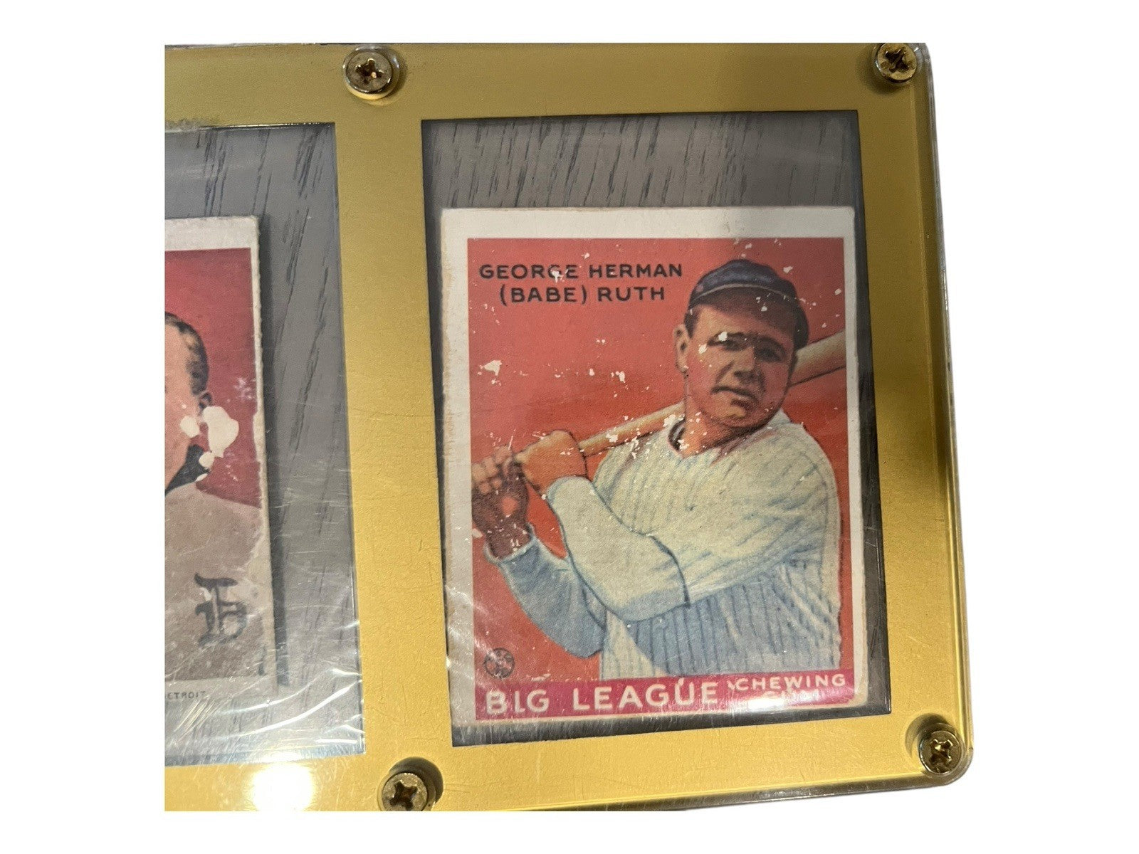 1933 Goudey Babe Ruth Type IV Baseball Card, Ted Williams & T206 Series TY Cobb