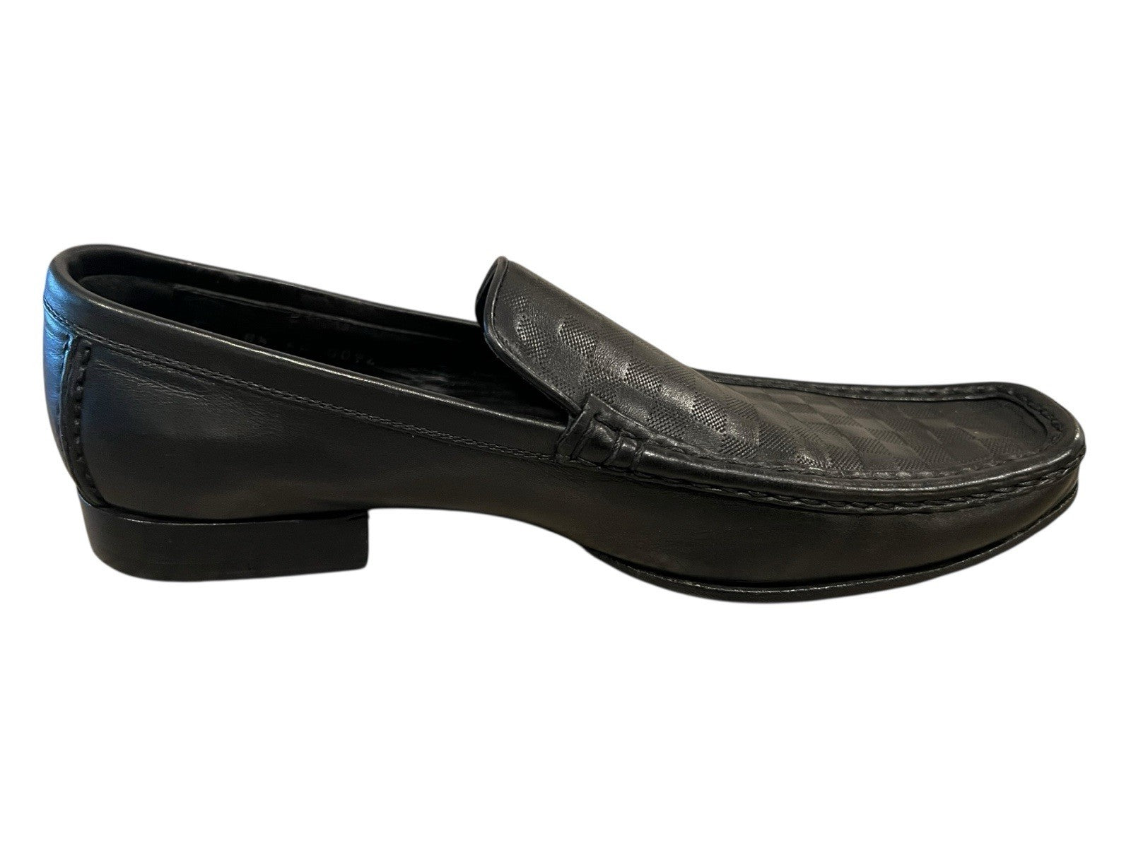 Louis Vuitton Damier Men’s Loafers Size 8.5 Black Leather