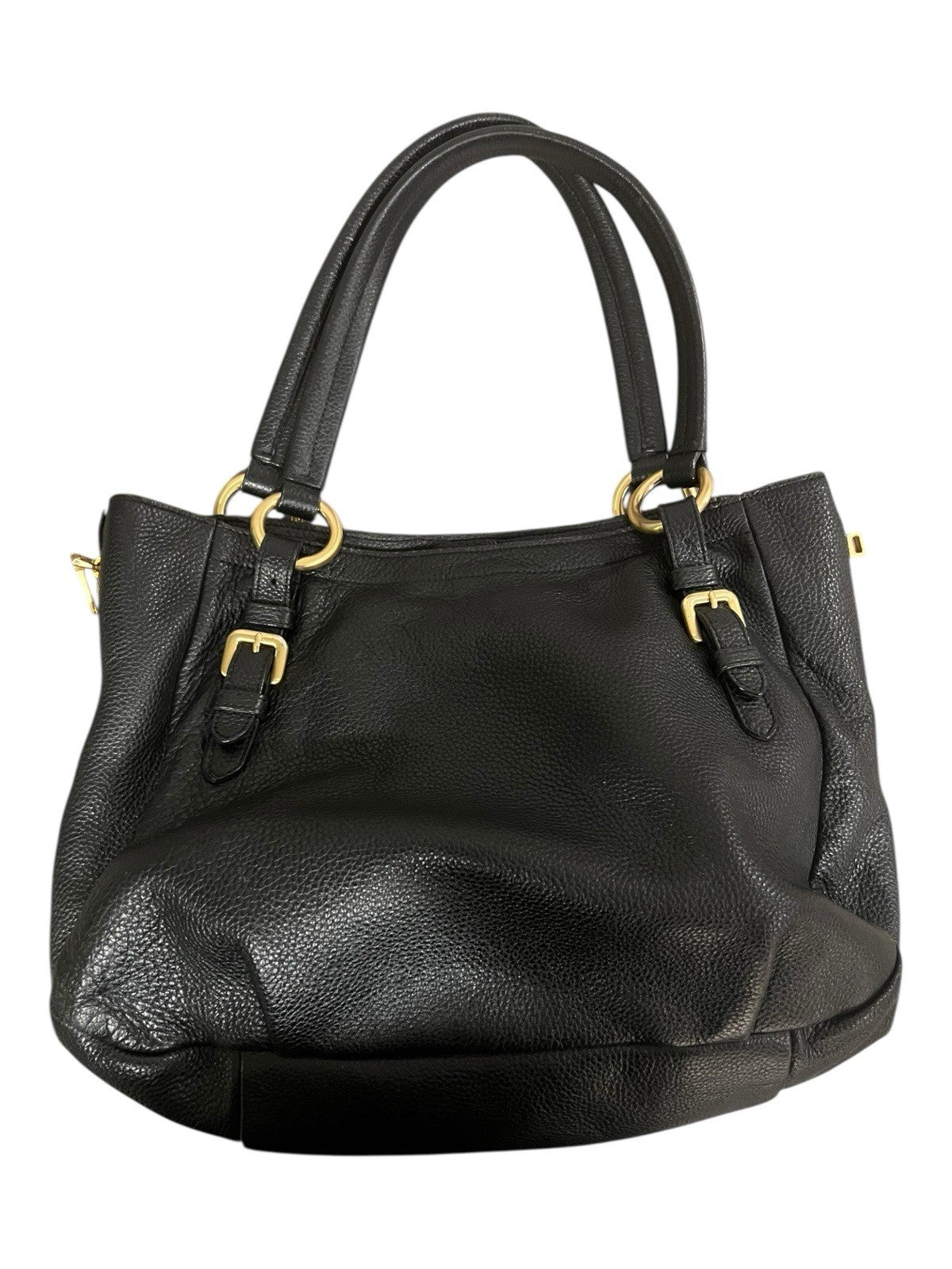 Prada Sacca Cervo Side Zippy Shoulder Bag Nero