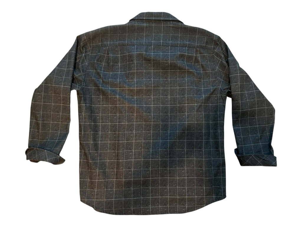 Tommy Bahama Shacket Jacket Men's Size  XL Brown Plaid Button Up Shirt Pockets